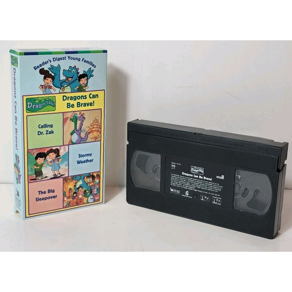 Dragon Tales VHS Tape 2002 "Dragons Can Be Brave!" Tested Works Great